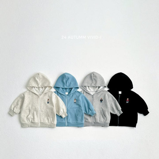 [VI76] Bear Embroidery Hoodie