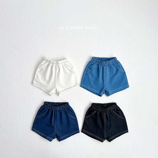 [Vi08] Summer Spandex Denim Short Pants