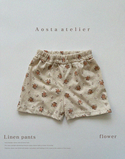 [Aos61] Linen Short Pants