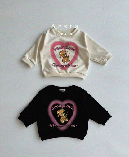 [Aos60] Heart Bear Sweatshirt