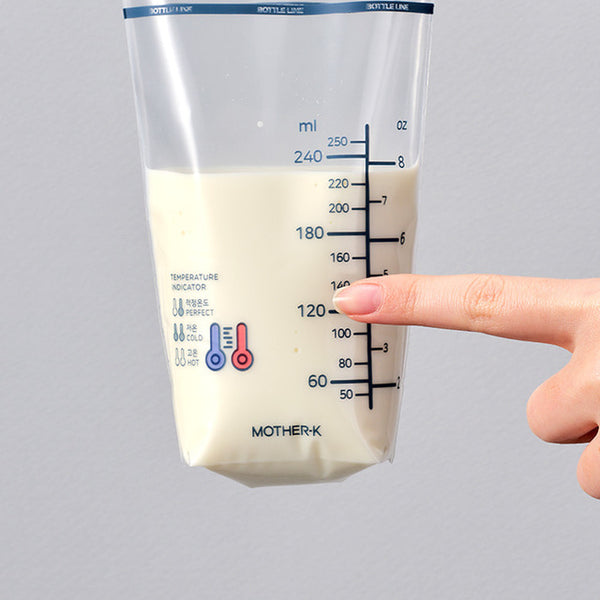 韓國Mother-K 雙重夾鏈溫感免洗拋棄式奶瓶袋 (25個)