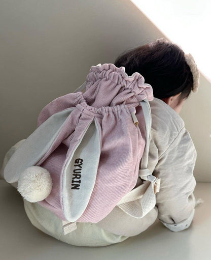 My Bunny Backpack-Corduroy 定制名字兔仔燈芯絨背包