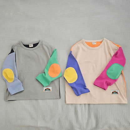 [BLU01] Bread and rice cake color blocking T-shirt