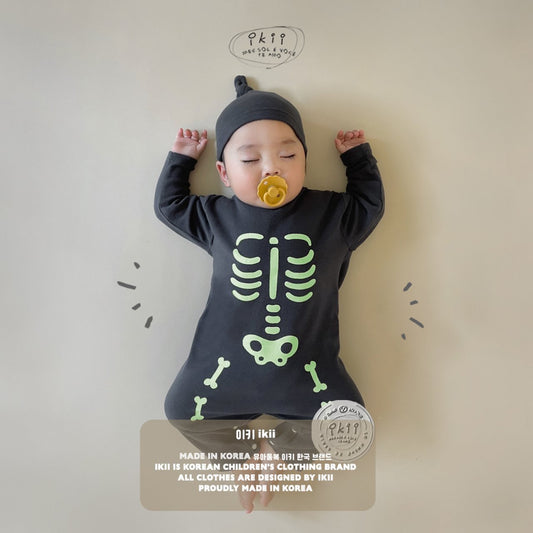 [ikii16] Skull toddler bodysuit 