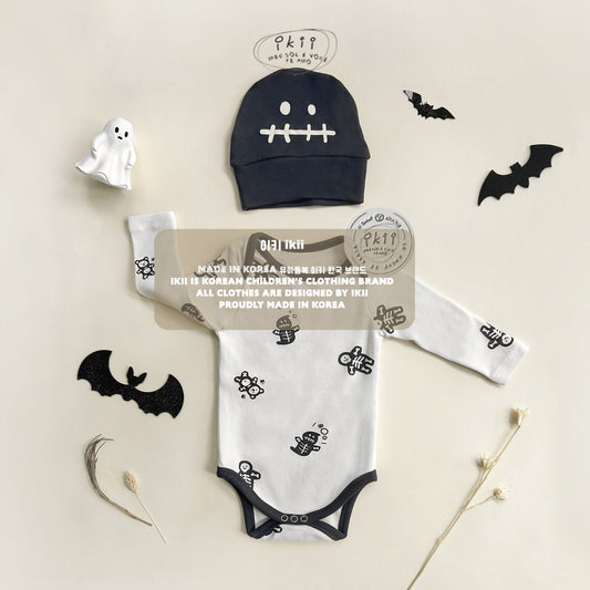 [ikii11] ghost friend 2-pieces bodysuit set