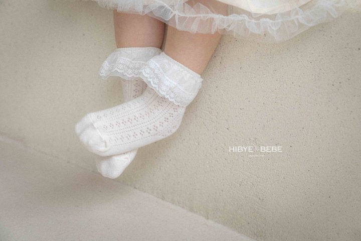 [Hi48] Bebe) Lace socks 3-piece set