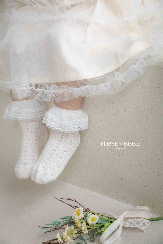 [Hi48] Bebe) Lace socks 3-piece set