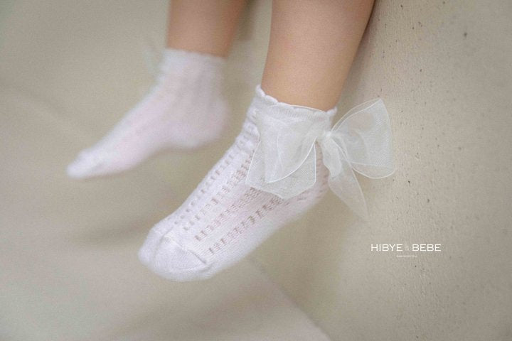 [Hi47] Bebe) Ribbon socks 2-piece set