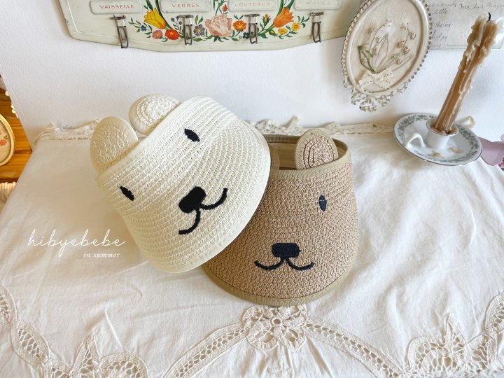 [Hi44] Bebe) 24 Rabbit embroidery sun cap hat