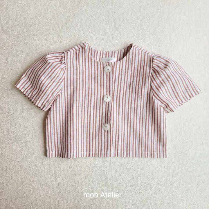 [MA11]Striped Linen Cardigan
