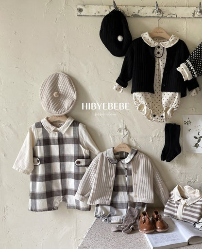 [Hi52] bebe) British Check Suit / Overalls