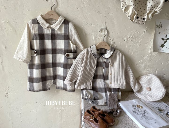 [Hi52] bebe) British Check Suit / Overalls