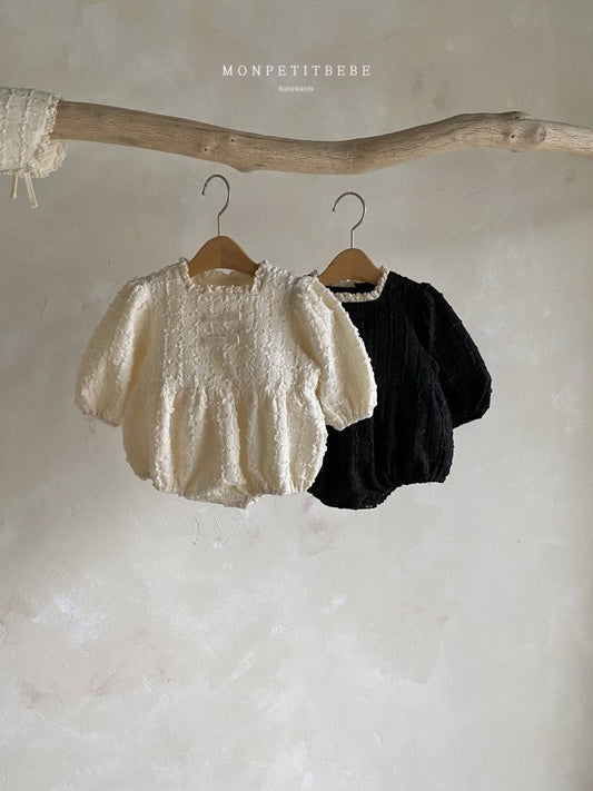 [MON08] baby) square ribbon bodysuit