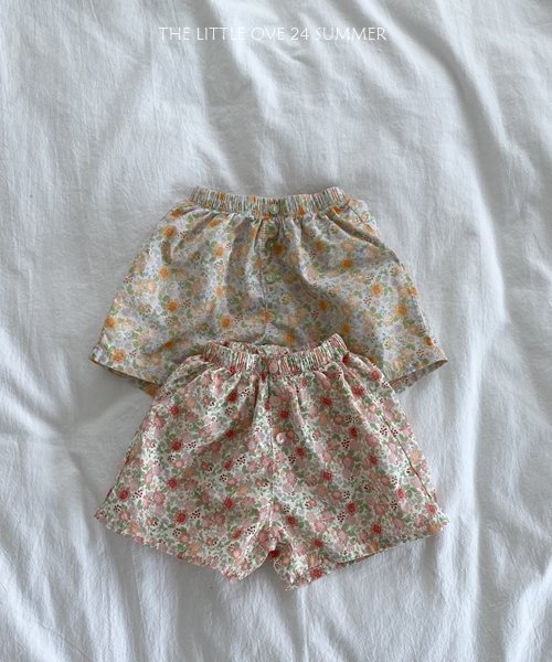 [TLO05] Flower Button Short Pants